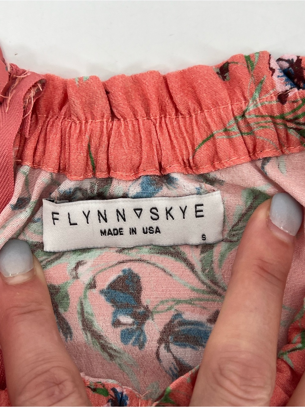 Flynn Skye Bella Coral Floral Off-Shoulder Maxi Wrap Dress S Small - Picture 6 of 8